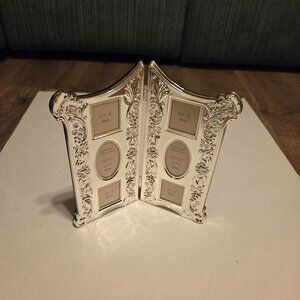 Godinger Vintage Ornate Silver Plated Art College Bi-Fold Frame